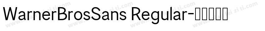 WarnerBrosSans Regular字体转换